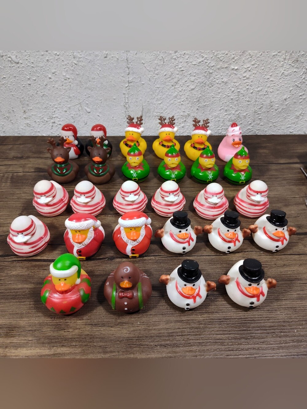 Oriental Trading Company Rubber Ducks Christmas Theme 2.25" Tall Lot Of 28